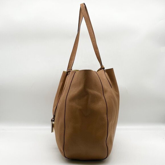 Michael Kors Camel Pebbled Leather Mae Reversible Tote Bag - Picture 4 of 11